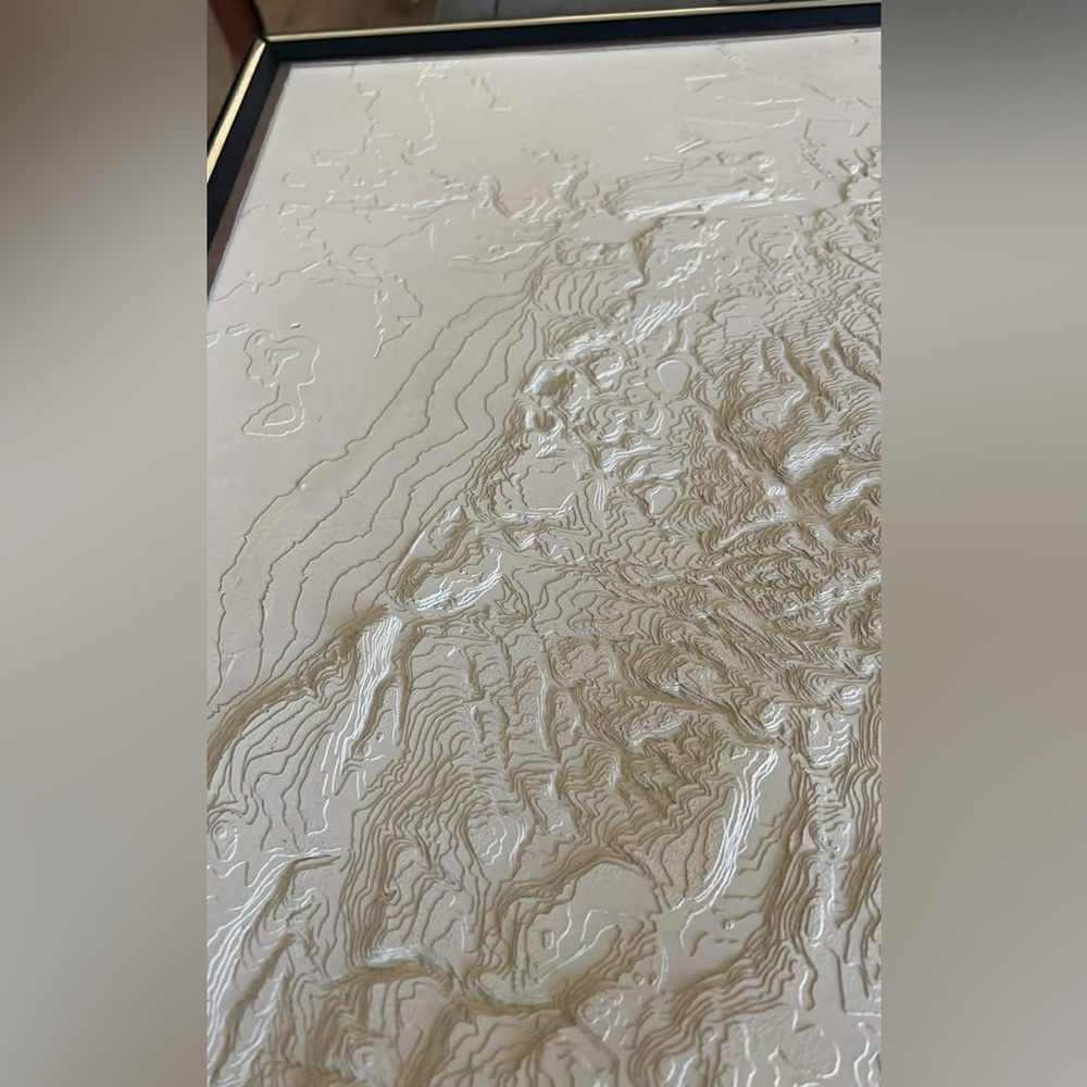 3D Textured Topographical Map of California